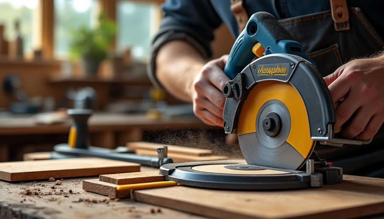 Illustration: Comprendre la scie à onglet circulaire et ses spécificités