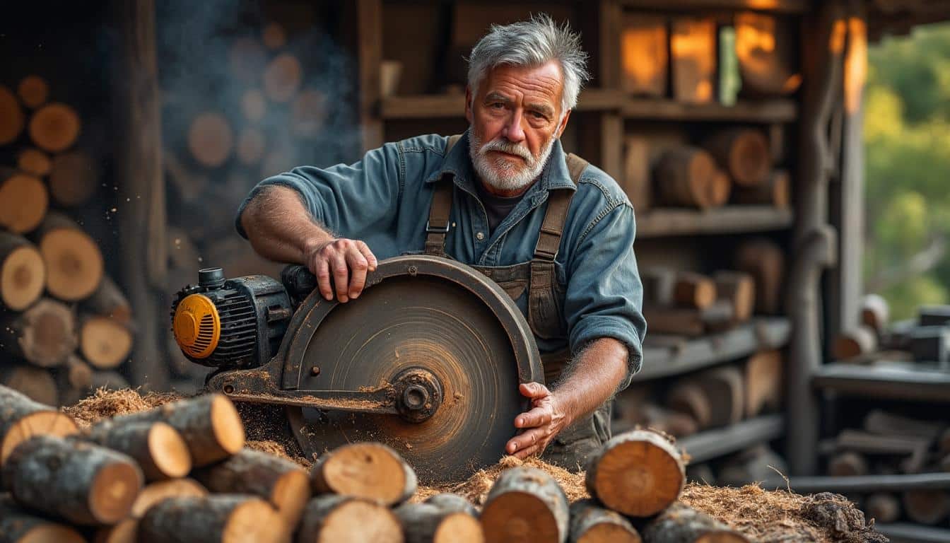 Illustration: Quels sont les avantages et les limites d’une scie circulaire pour bois de chauffage d’occasion ?