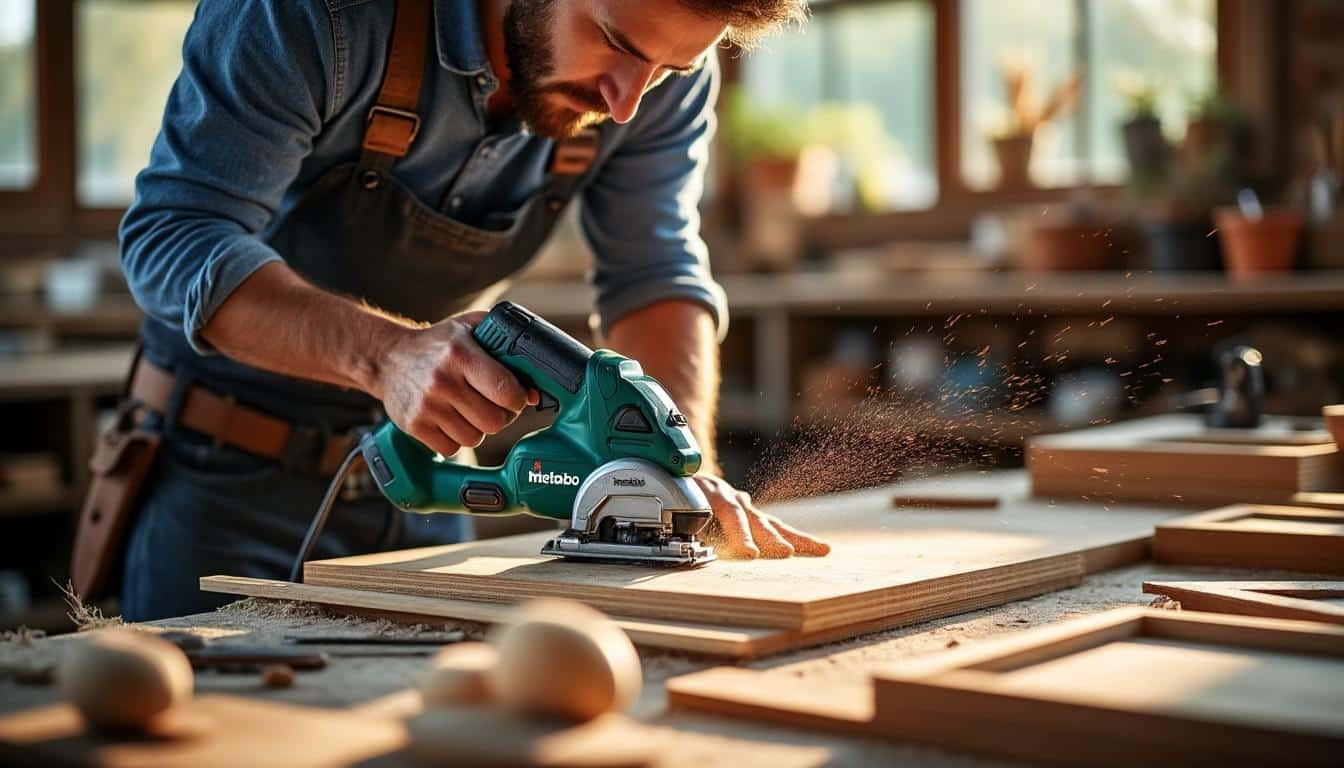 Illustration: Comment la scie radiale Metabo KGS 254 M allie puissance et précision pour vos coupes en onglet