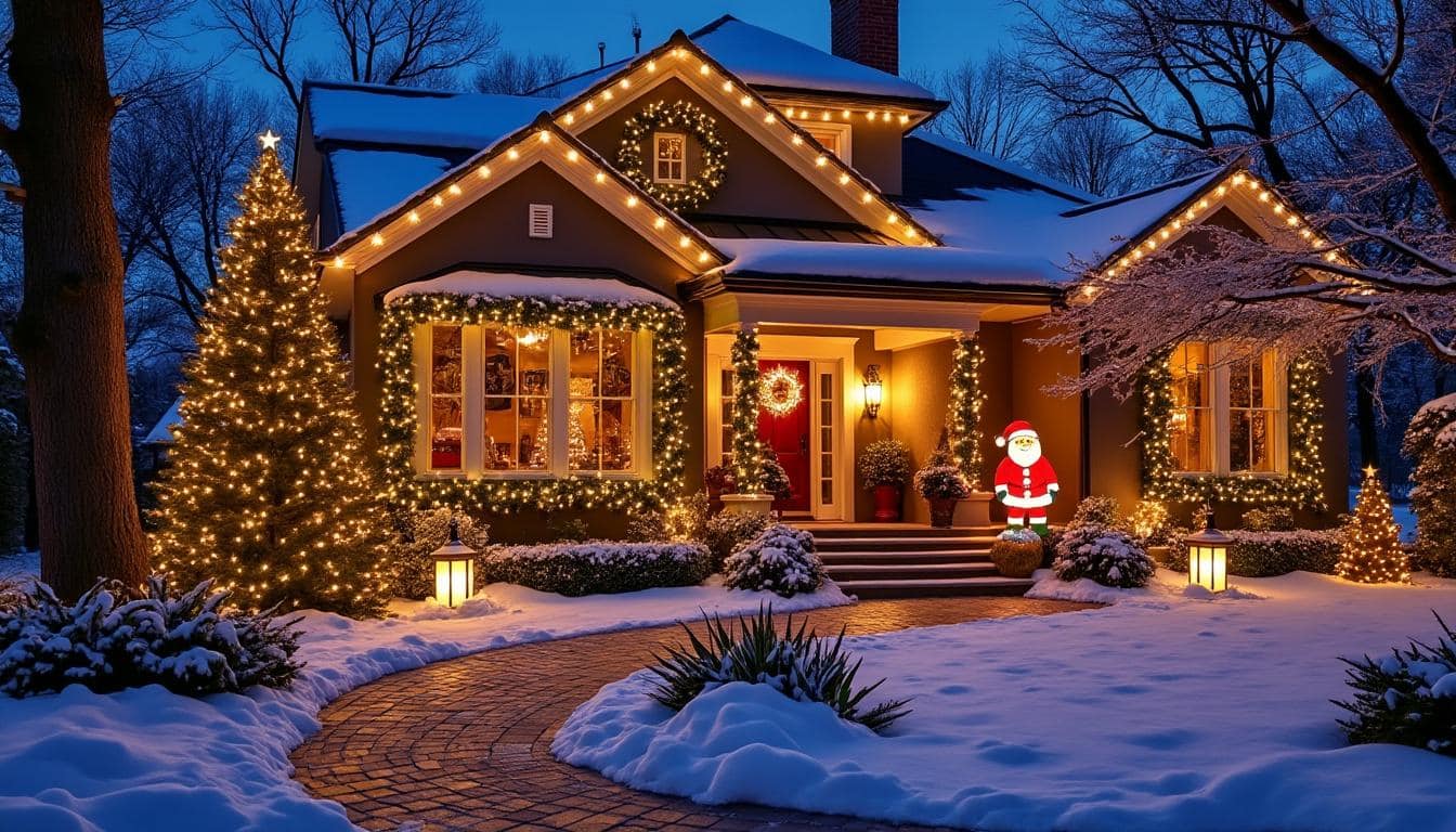 Illustration: Explorer les types et catégories de décorations lumineuses pour Noël en extérieur