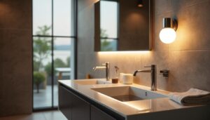 Applique murale design salle de bain : élégance et éclairage optimal