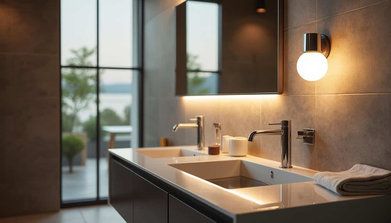 Applique murale design salle de bain : élégance et éclairage optimal