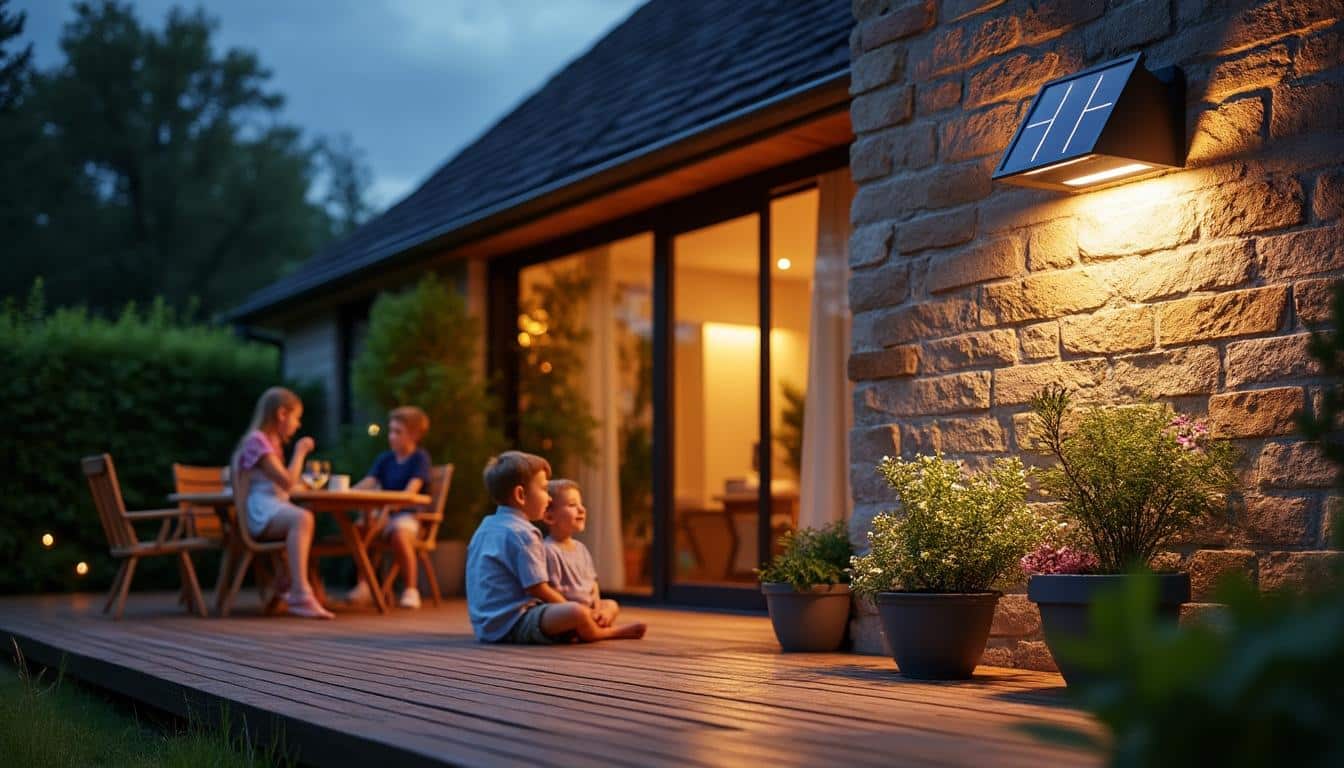 Applique murale extérieure solaire : éclairage écologique et facile à installer