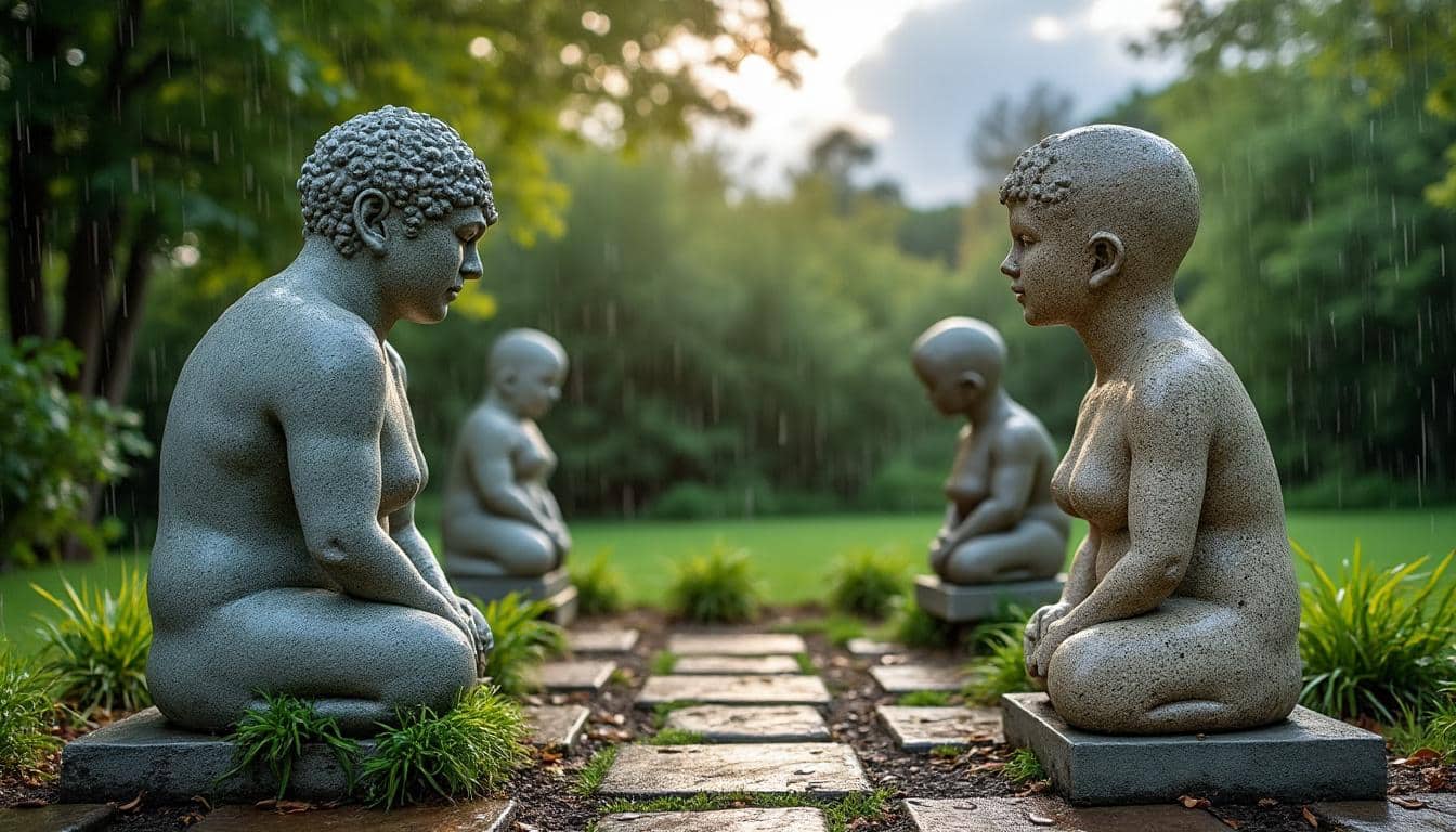 Illustration: Matériaux robustes et résistance aux intempéries pour vos statues d’extérieur